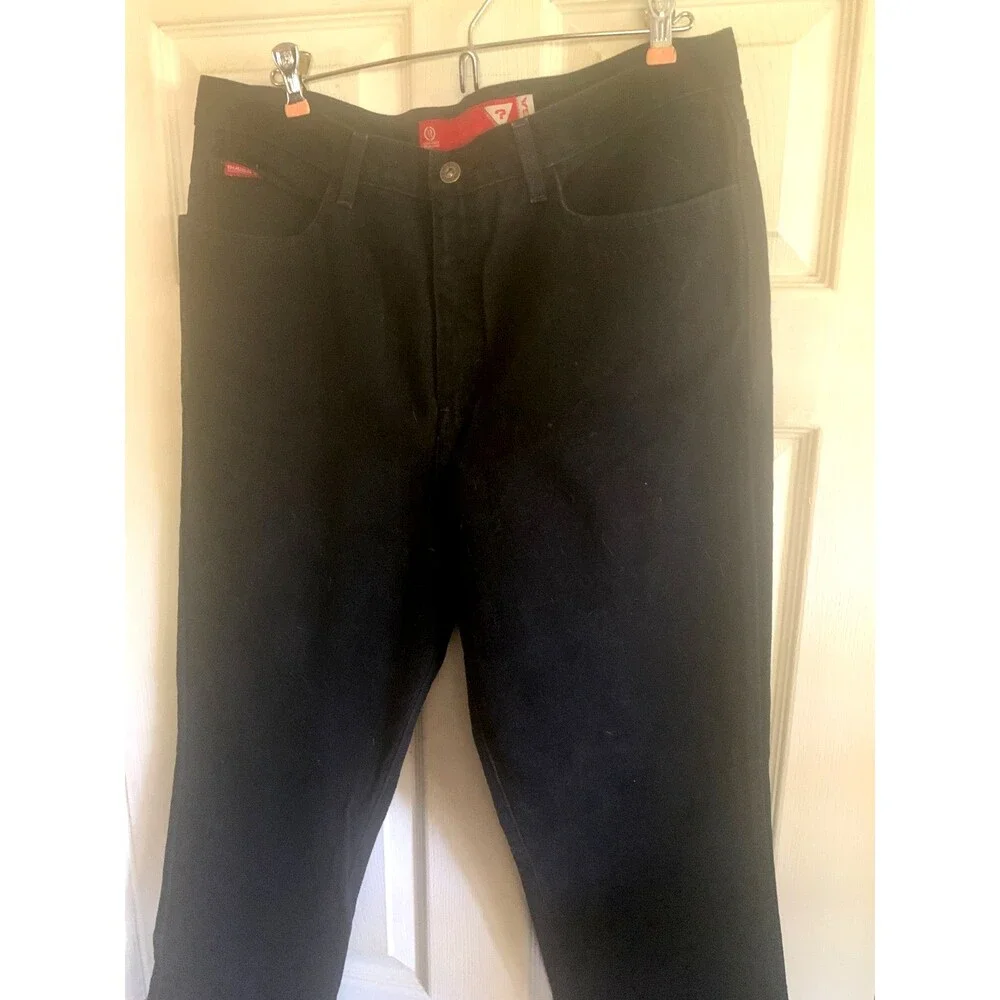 NWOT Vintage Black Guess Men's 100% Cotton Coupe Cut Jeans USA Size 34 (34 x 33)